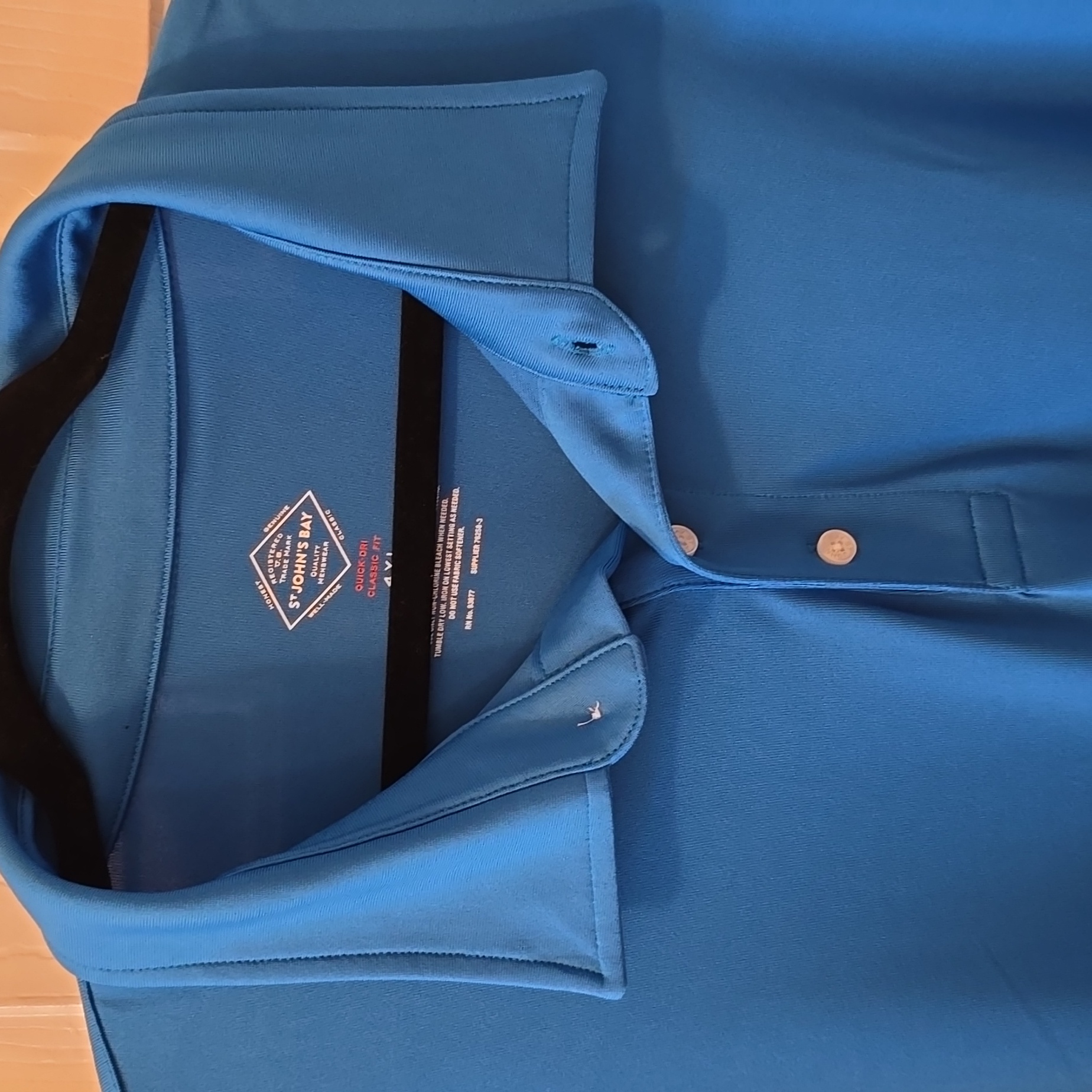 St Johns Bay Brand Mens Big  Tall Blue Short Sleeve Polo Size 4xl